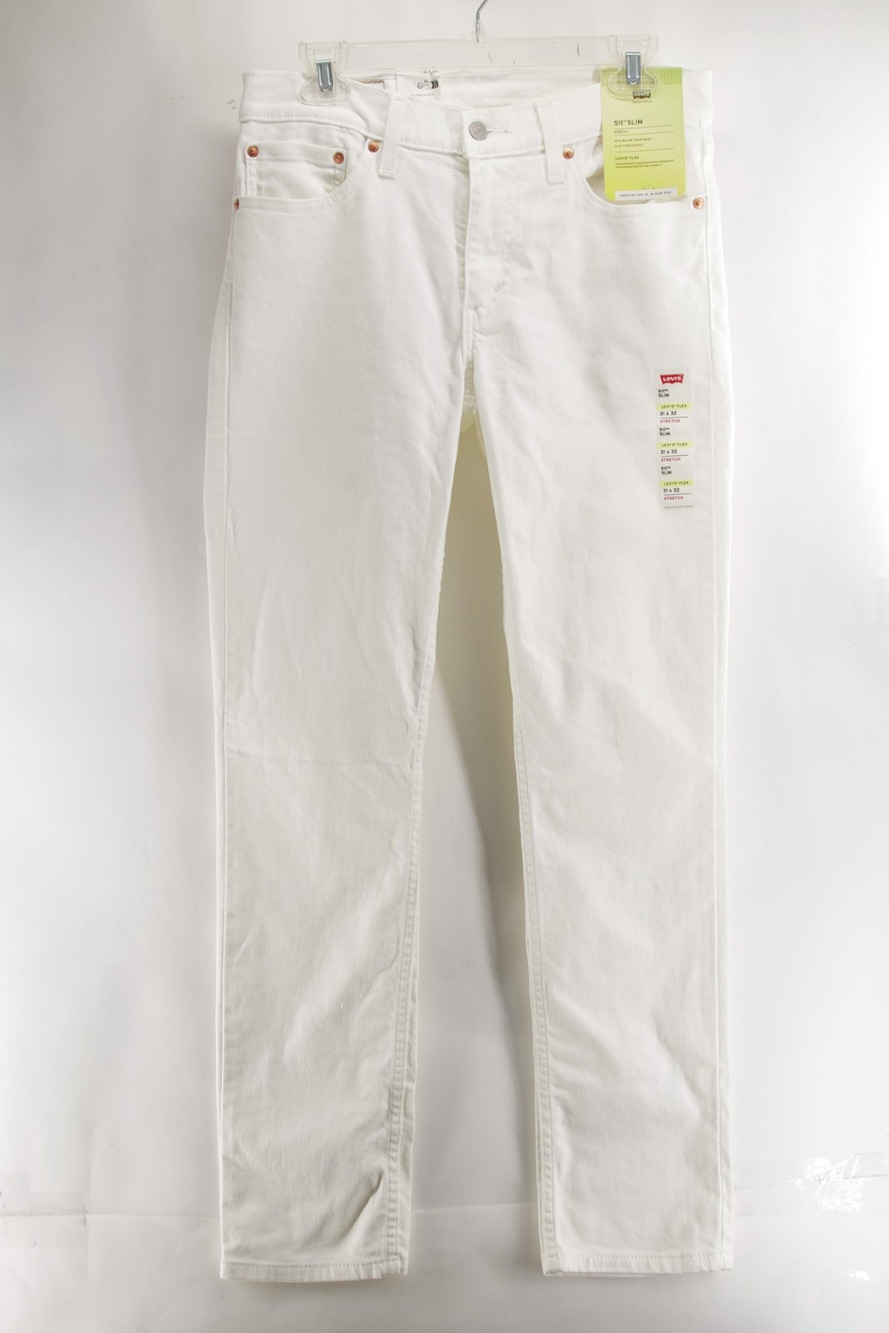 Levi’s 511 NWT Slim Fit Jeans Mens 31x32 White Denim Levi's Flex Stretch Casual